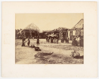 Original photograph of several executed and dismembered bodies lying in the street, likely China or possibly a location in Southeast Asia