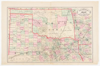 New Rail Road and County Map of Indian Territory and Northern Part of Texas
