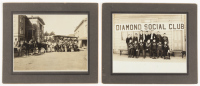 Two original photographs of members of the Diamond Social Club, San Francisco with those in one of the photos apparently boxers