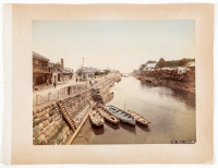 Two hand-colored albumen photographs of Yokohama, Japan