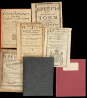 Seven 17th century English speeches and Parliament proceeding publications