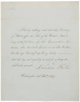 Authorization affidavit to the Secretary of State signed by President Franklin Pierce