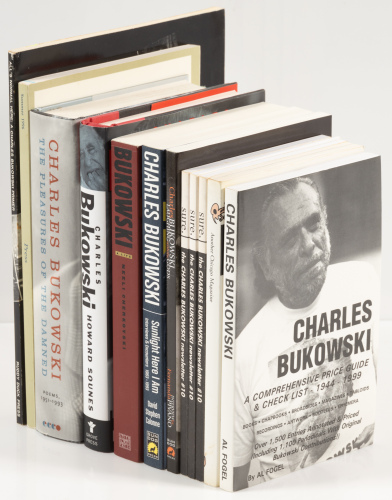 Large collection of Bukowski books and ephemera