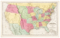 Map of the United States Canada, Texas & Part of Mexico To Illustrate Olney's School Geography