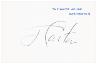 White House card signed by Jimmy Carter