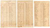 Manifest listing a shipload of Chinese laborers bound for Havana, headed "Emigracion China para la Isla de Cuba"