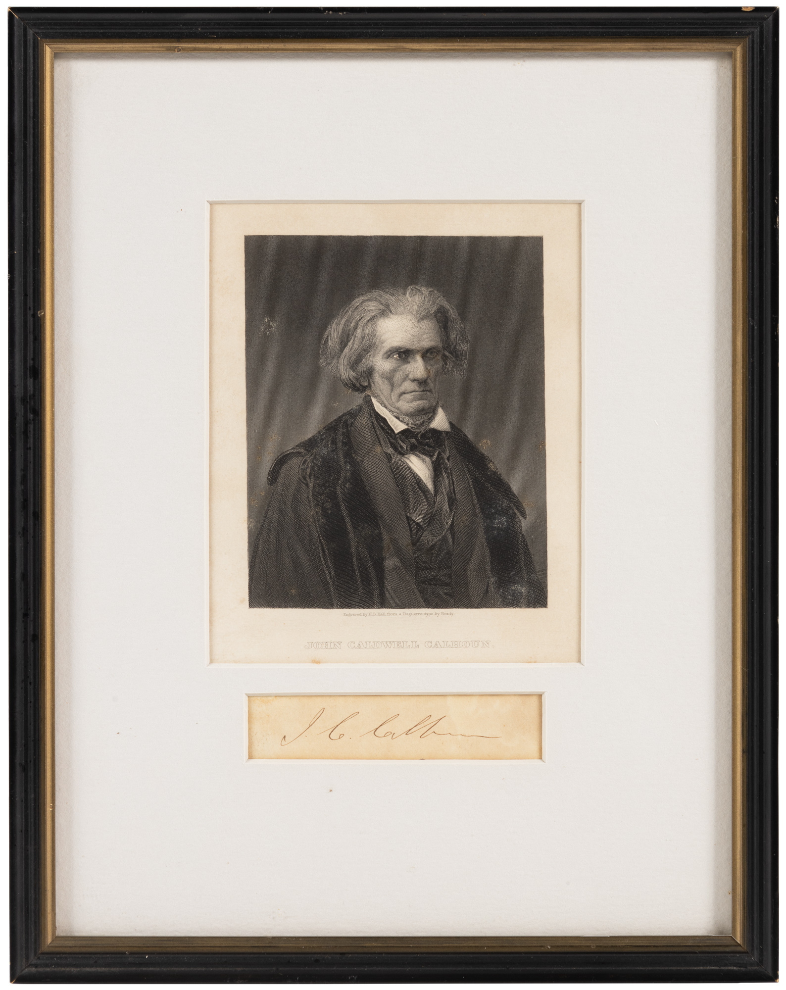 Clipped signature of Vice President John C. Calhoun