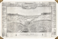 Facsimile reprint, ca. 1920, of 1885 original print, Andersonville Prison/Camp Sumter, Ga. as it appeared August 1, 1864 when it contained 35,000 Prisoners of War,