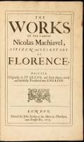 The Works of the Famous Nicholas Machiavel, Citizen and Secretary of Florence
