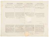 Ship's Papers for the whaling ship "Nassau", signed by Millard Fillmore as President of the United States and Secretary of State Daniel Webster