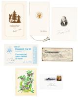 Seven items signed by Jimmy and Rosalynn Carter