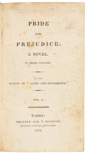 Pride and Prejudice: A Novel. In Three Volumes