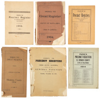 Six precinct registers for California counties, 1902-1914