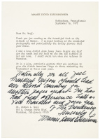 Typed letter signed by Mamie Doud Eisenhower