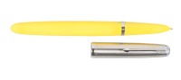 PARKER 51: Yellow Fountain Pen, Chrome Cap, Canadian