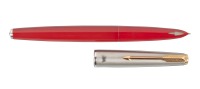 PARKER 61: First Edition Fountain Pen, Red Barrel, Chrome Cap