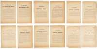 Twelve handbills defending legislative expenditures in California before the 1890 election