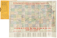 Auto Road Map of Kansas Issued by Floyd & Floyd Real Estate, Abstracts, Farm Loans Ness City, Kansas
