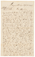 Letter from W.N. Brainard in Dowagiac, Michigan, to his business partner Ransom Morehouse in Sacramento, California, describing the start of an overland trip to California with a herd of cattle, and other matters