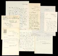 Archive of 28 letters to L.H. DeFriese and his wife from literary and social luminaries, mostly British or American