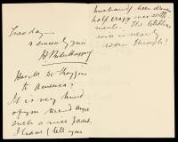 Autograph Letter signed by H. Rider Haggard, to Mrs. DeFriese