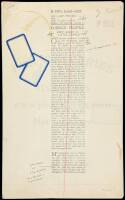 Proof of a New Yorker Magazine profile of Stanley Kubrick, with Kubrick's manuscript corrections, and accompanying typed comments