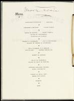 Menu for the American Society in London's dinner in honor of United States Independence Day, signed by Mark Twain