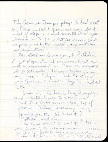 Two notebooks of writings by Gregory Corso, including poetry and autobiographical notes