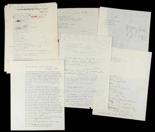 Drafts of six poems by Gregory Corso