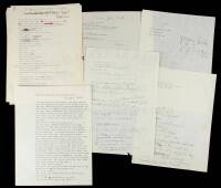 Drafts of six poems by Gregory Corso