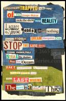 Original poem by Corso assembled from cut-out words