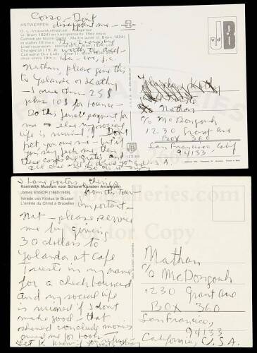 Two postcards from Corso to Nathan May