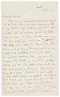 Autograph letter from Zane Grey to his wife, Dolly