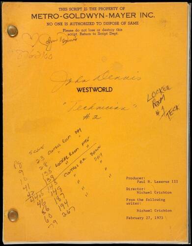 Westworld - Original Shooting Script for the 1973 MGM Movie