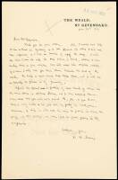 Autograph Letter signed by W.H. Davies