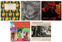 Ten vinyl records featuring the Beats