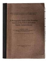 A Monographic Study of the Hawaiian Species of the Tribe Lobelioideae Family Campanulaceae