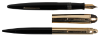 EVERSHARP: Skyline "Sixty-Four" Solid 14K Gold Fountain Pen and Propelling Pencil Set, In Original Box