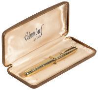 COLUMBUS: Extra Gold-Plated Button-Filler Fountain Pen, In Original Box