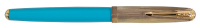 PARKER 51: Special Edition 2002 Vista Blue with Sterling Silver Empire State Cap Fountain Pen