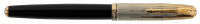 PARKER 51: Special Edition 2002 Black with Gold Vermeil Sterling Empire State Cap Fountain Pen