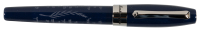 MONTEGRAPPA: Fortuna Credo Shema Israel Blue Rollerball Pen