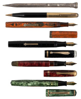 [VARIOUS MAKERS] Six Vintage Fountain Pens and Propelling Pencils * Soennecken, Morrison, Eversharp, Spot, Parker