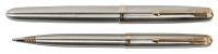 PARKER: Parker 51 Flighter Stainless Steel Fountain Pen and Propelling Pencil Set