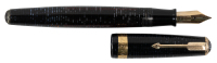 PARKER: Vacumatic Maxima Fountain Pen, Azure Pearl Stripe, "PARKER VACUMATIC" Band