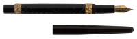 WATERMAN: No. 22 Chased Black Hard Rubber Taper-Cap Eyedropper-Filler Fountain Pen