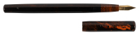 A. A. WATERMAN: Mottled Red and Black Hard Rubber Eyedropper-Filler Fountain Pen