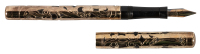 MABIE TODD: Swan Eyedropper-Filler Fountain Pen, Black Hard Rubber, Gold-Plated Filigree Overlay