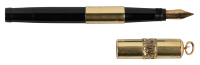 ASTORIA: Black Hard Rubber and Gold-Filled Ringtop Safety Fountain Pen