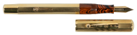 WATERMAN: Octagonal Gold-Filled Overlay Lever-Filler Fountain Pen, Red Ripple Section and Feed, Outstanding Quality